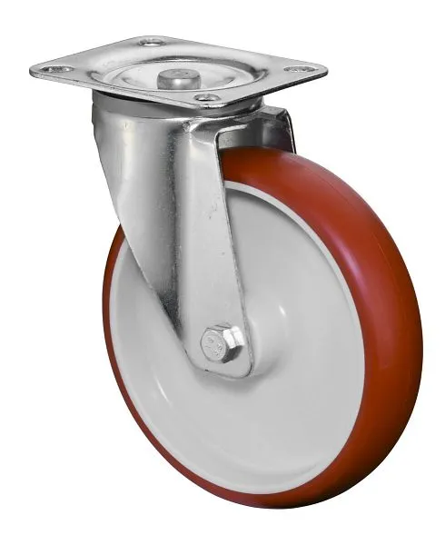 Rouleau de transport BS rollers largeur de roue 32 mm Ø roue 125 mm capacité de charge 150 kg polyuréthane rouge roulement...