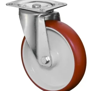 Rouleau de transport BS rollers largeur de roue 45 mm roue Ø 200 mm capacité de charge 300 kg polyuréthane rouge corps de...