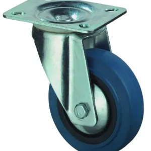 Rouleau de transport BS rollers largeur de roue 26 mm roue Ø 100 mm capacité de charge 140 kg pneus élastiques bleus corps...