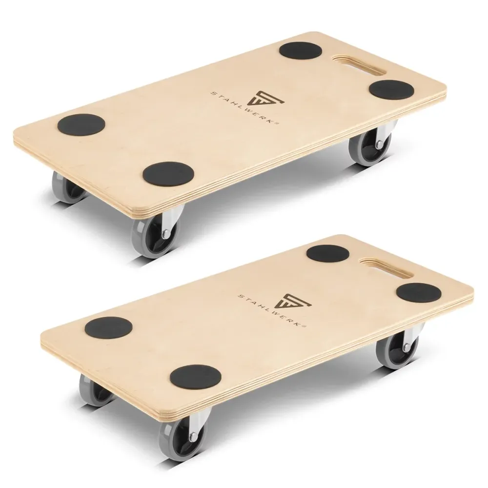 STEALWROWN TROLY TRS-250 ST 2 SET avec une capacité de charge de 250 kg et des rouleaux de direction caoutchoutés 58 x 29...