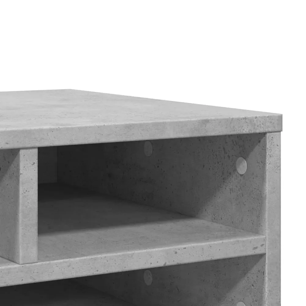 Support d'imprimante table meuble bureau 49 x 40 x 22,5 cm bois d'ingénierie gris 02_0044738
