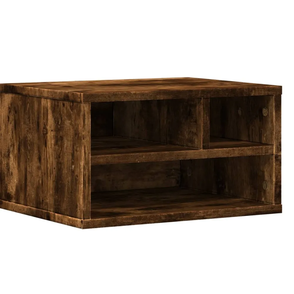 Support d'imprimante table meuble bureau 40 x 32 x 22,5 cm bois d'ingénierie marron 02_0044729