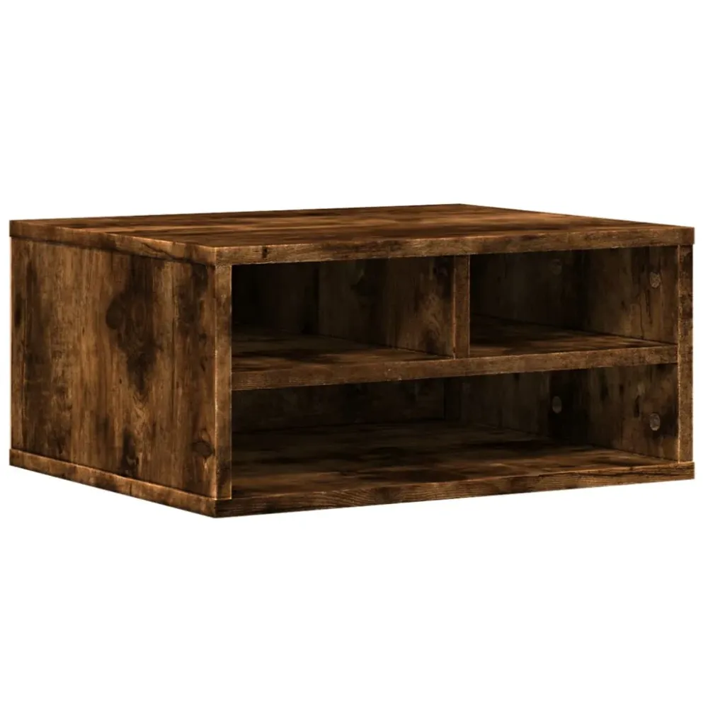 Support d'imprimante table meuble bureau 49 x 40 x 22,5 cm bois d'ingénierie marron 02_0044737