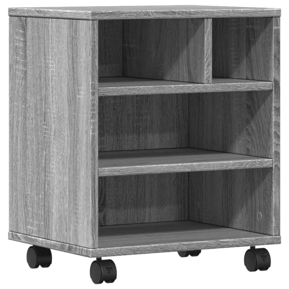 Support d'imprimante table meuble bureau avec roulettes sonoma 41 x 32 x 48 cm gris 02_0044769