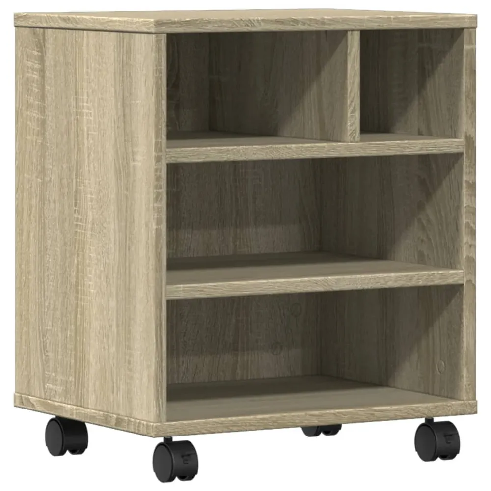 Support d'imprimante table meuble bureau avec roulettes sonoma 41 x 32 x 48 cm marron 02_0044768