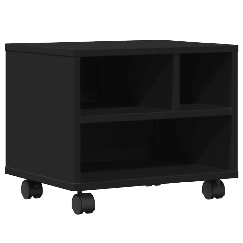 Support d'imprimante table meuble bureau avec roulettes 41 x 32 x 34,5 cm noir 02_0044745