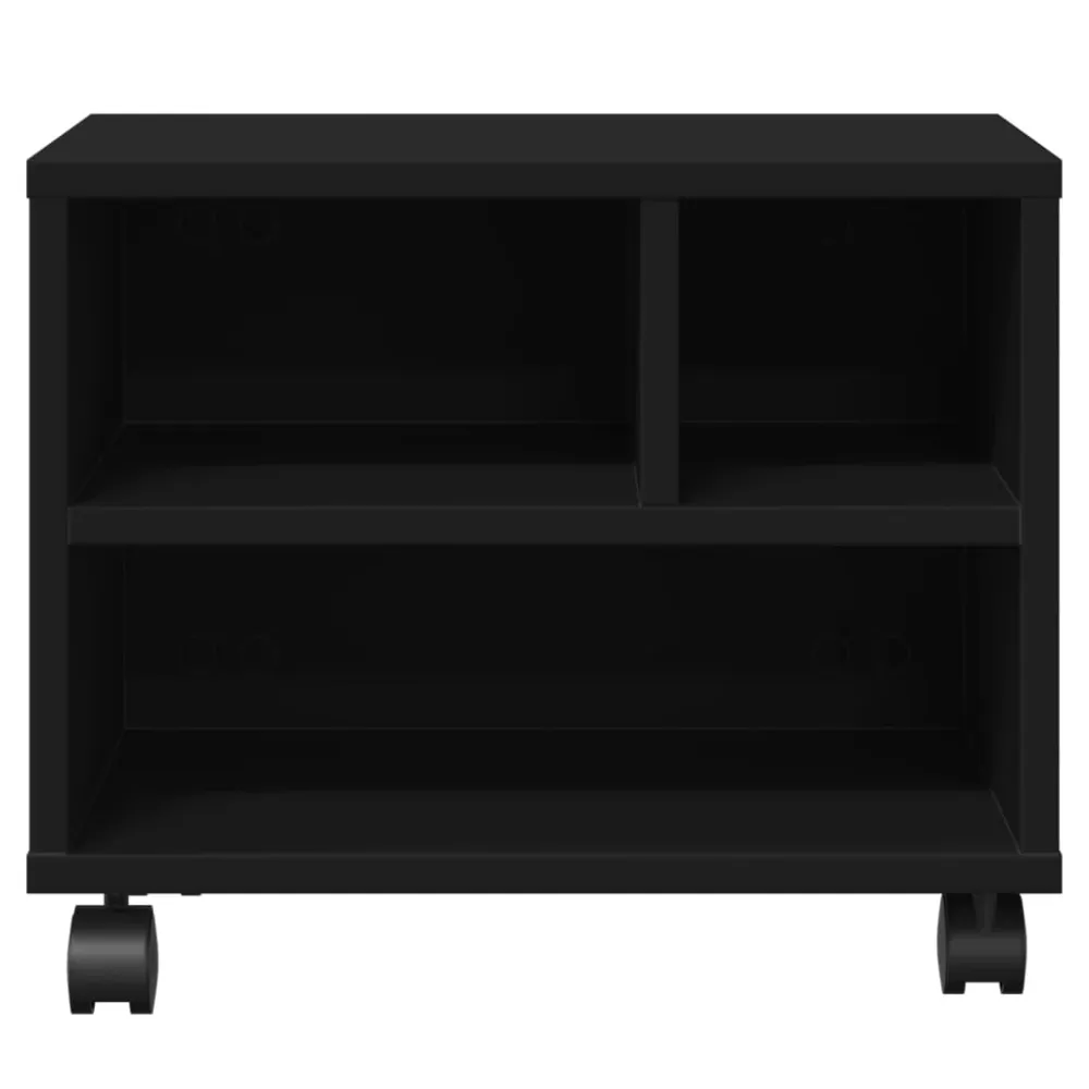 Support d'imprimante table meuble bureau avec roulettes 41 x 32 x 34,5 cm noir 02_0044745