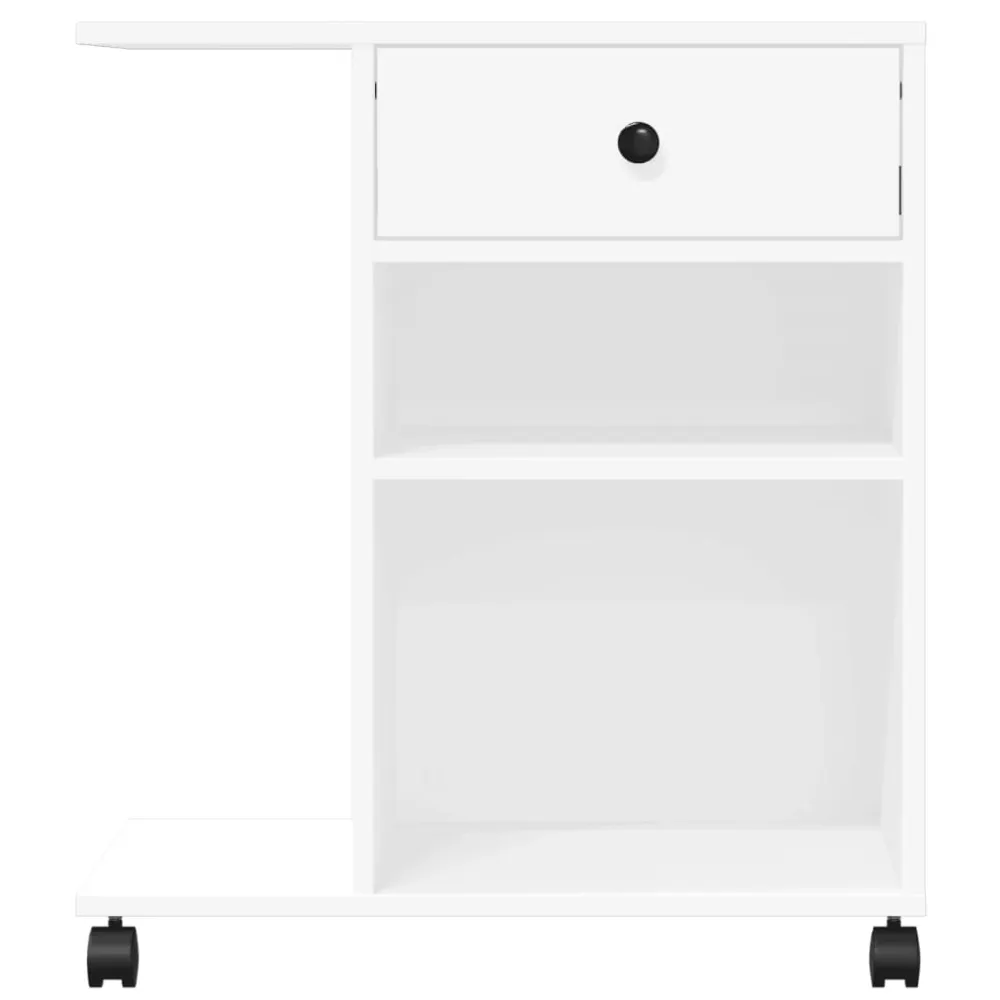 Support d'imprimante table meuble bureau avec roulettes 60 x 40 x 68,5 cm blanc 02_0044751