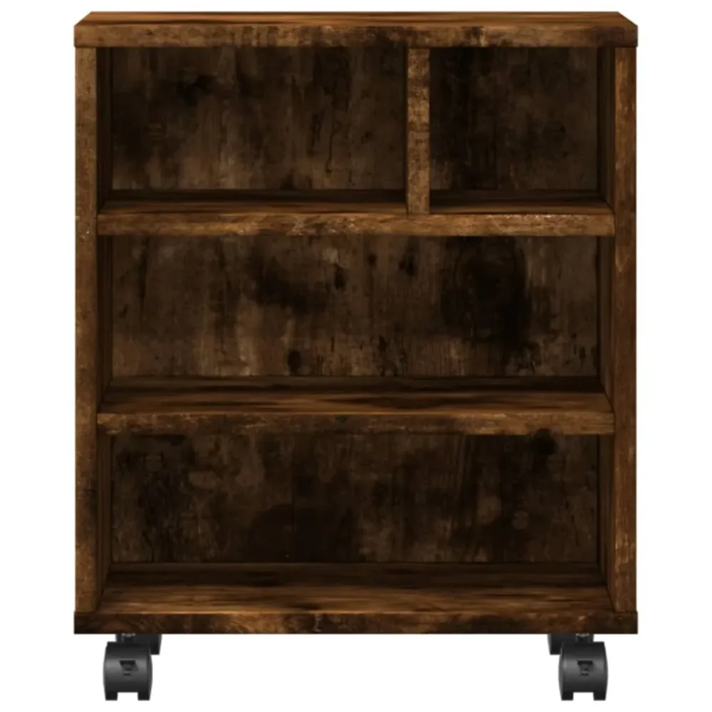 Support d'imprimante table meuble bureau avec roulettes 41 x 32 x 48 cm marron 02_0044747