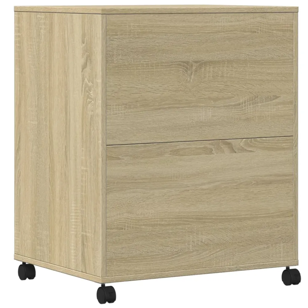 Support d'imprimante table meuble bureau avec roulettes sonoma 60 x 48 x 74 cm marron 02_0044772