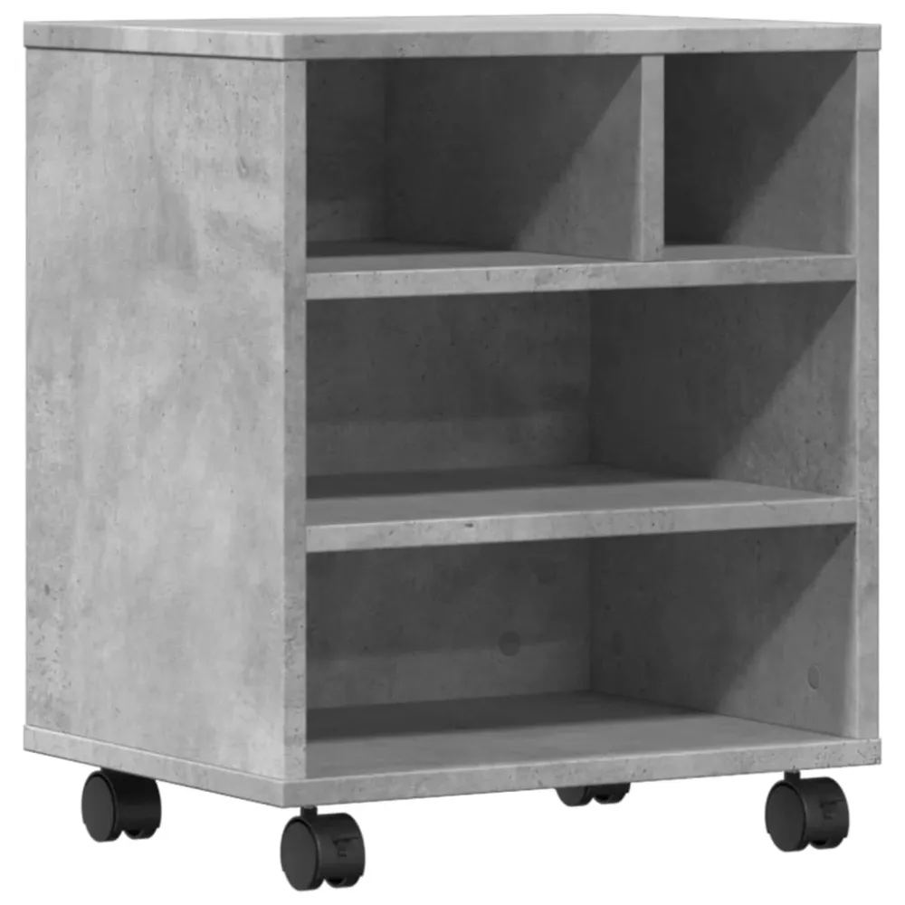 Support d'imprimante table meuble bureau avec roulettes 41 x 32 x 48 cm gris 02_0044749