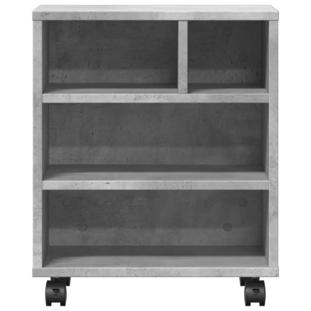 Support d'imprimante table meuble bureau avec roulettes 41 x 32 x 48 cm gris 02_0044749