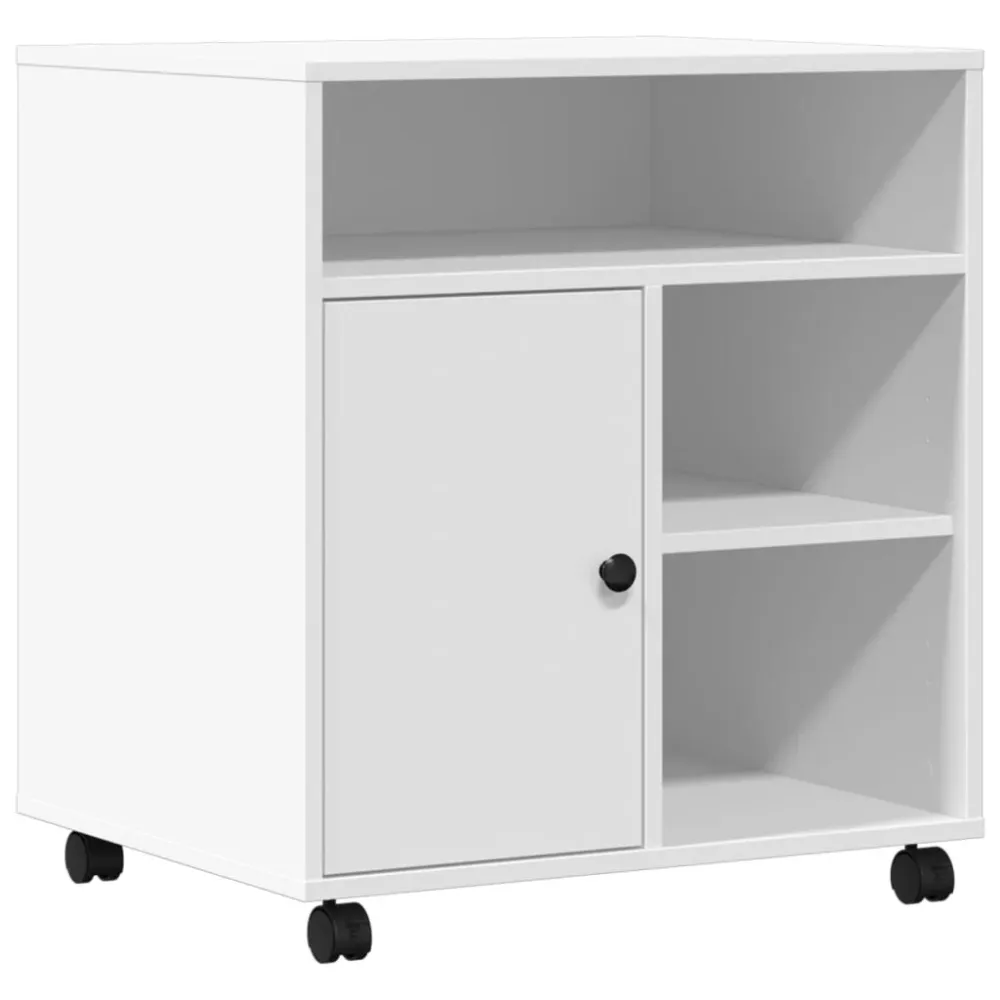 Support d'imprimante table meuble bureau avec roulettes 60 x 50 x 67 cm blanc 02_0044761