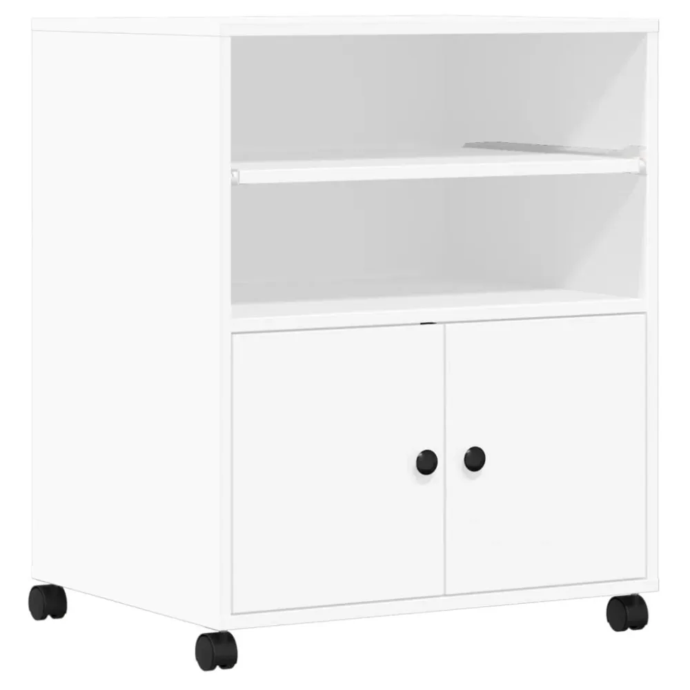 Support d'imprimante table meuble bureau avec roulettes 60 x 48 x 74 cm blanc 02_0044756