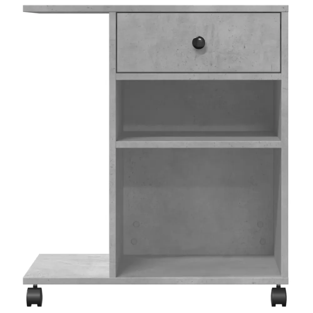 Support d'imprimante table meuble bureau avec roulettes 60 x 40 x 68,5 cm gris 02_0044754