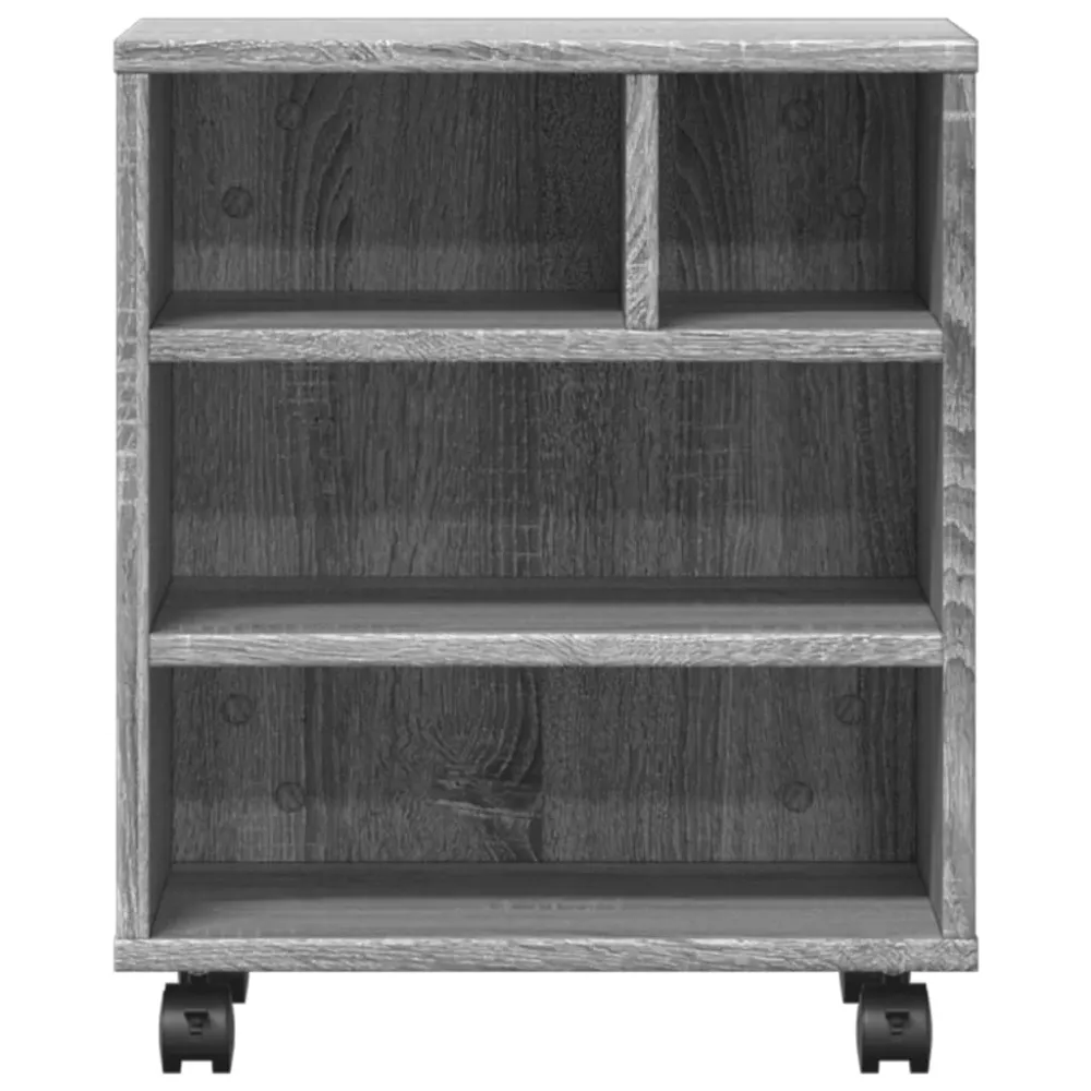 Support d'imprimante table meuble bureau avec roulettes sonoma 41 x 32 x 48 cm gris 02_0044769