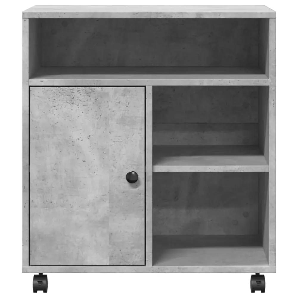 Support d'imprimante table meuble bureau avec roulettes 60 x 50 x 67 cm gris 02_0044764