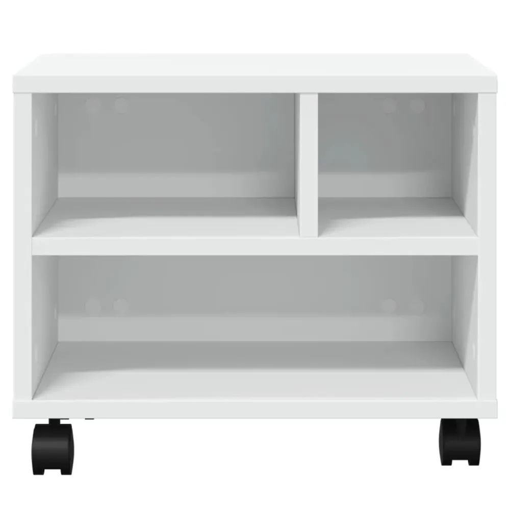 Support d'imprimante table meuble bureau avec roulettes 41 x 32 x 34,5 cm blanc 02_0044741
