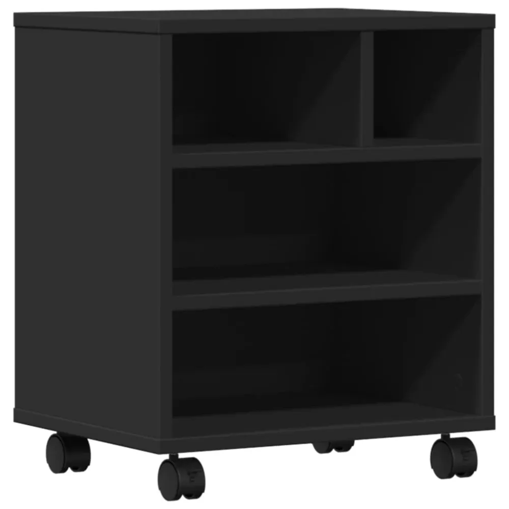 Support d'imprimante table meuble bureau avec roulettes 41 x 32 x 48 cm noir 02_0044750