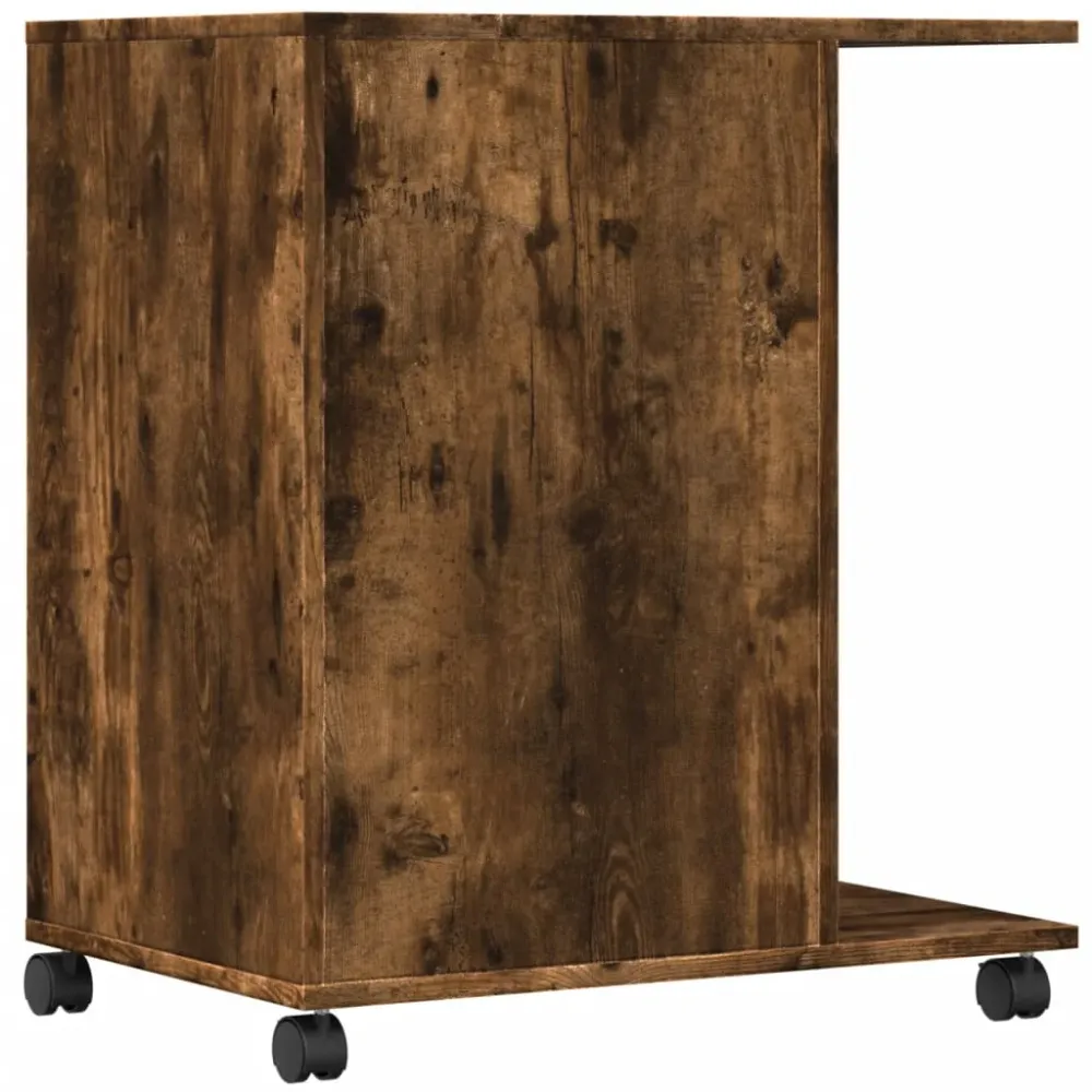 Support d'imprimante table meuble bureau avec roulettes 60 x 40 x 68,5 cm marron 02_0044752