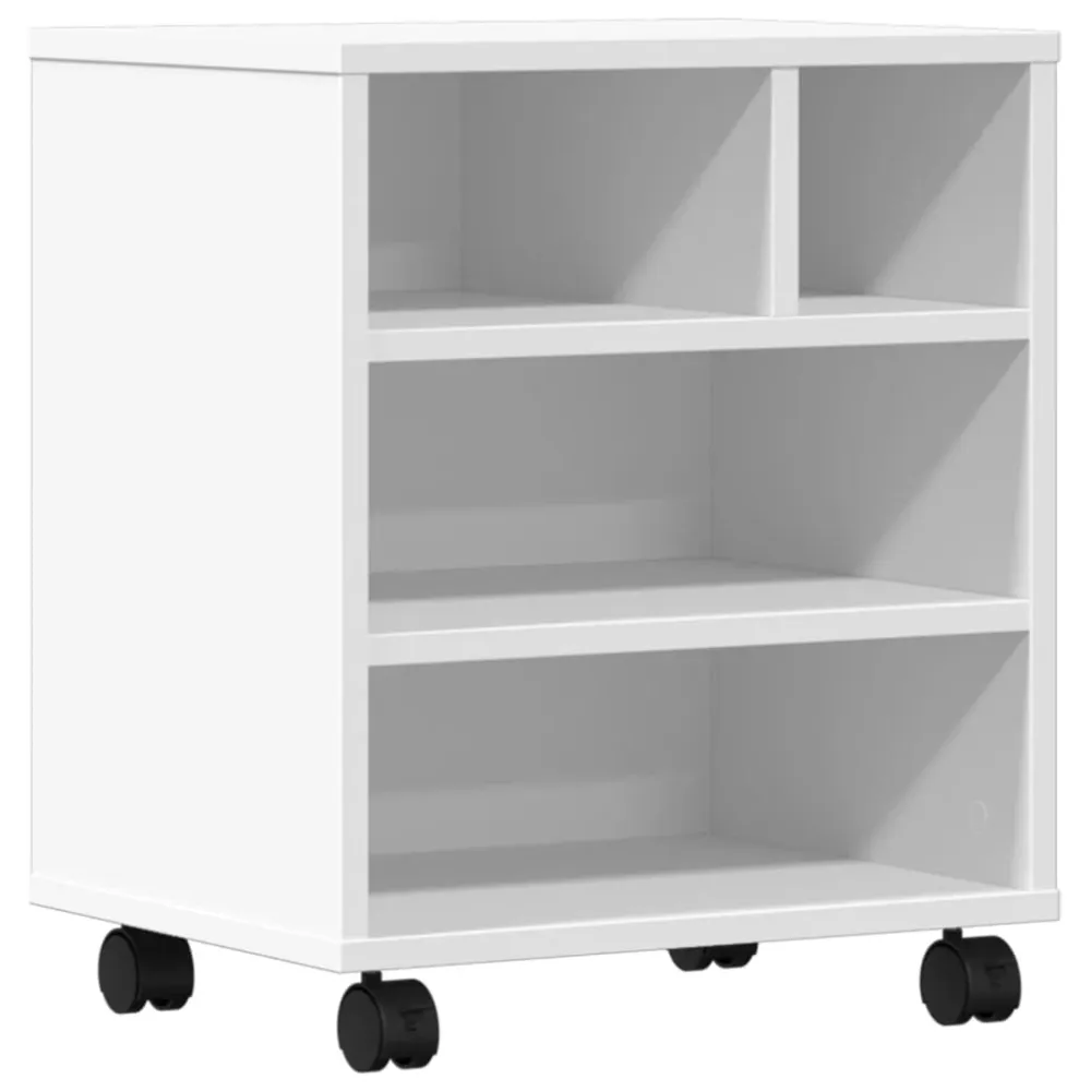 Support d'imprimante table meuble bureau avec roulettes 41 x 32 x 48 cm blanc 02_0044746