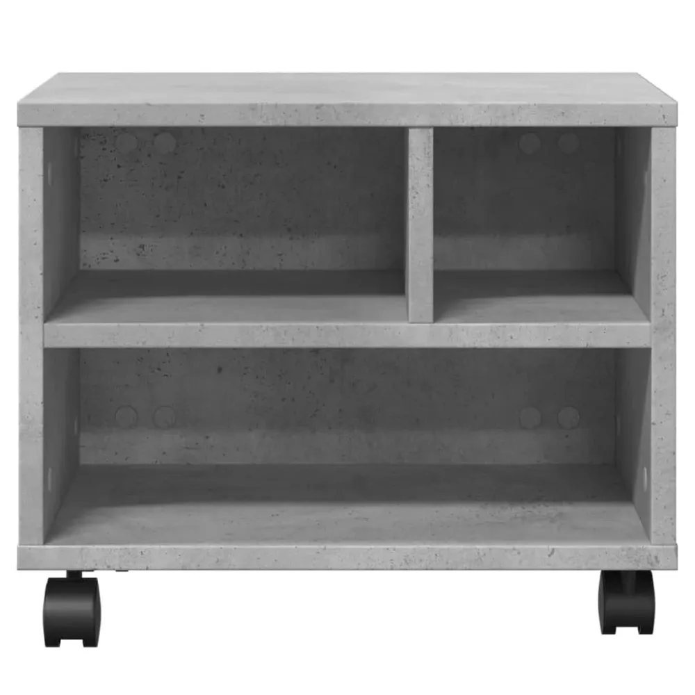 Support d'imprimante table meuble bureau avec roulettes 41 x 32 x 34,5 cm gris 02_0044744
