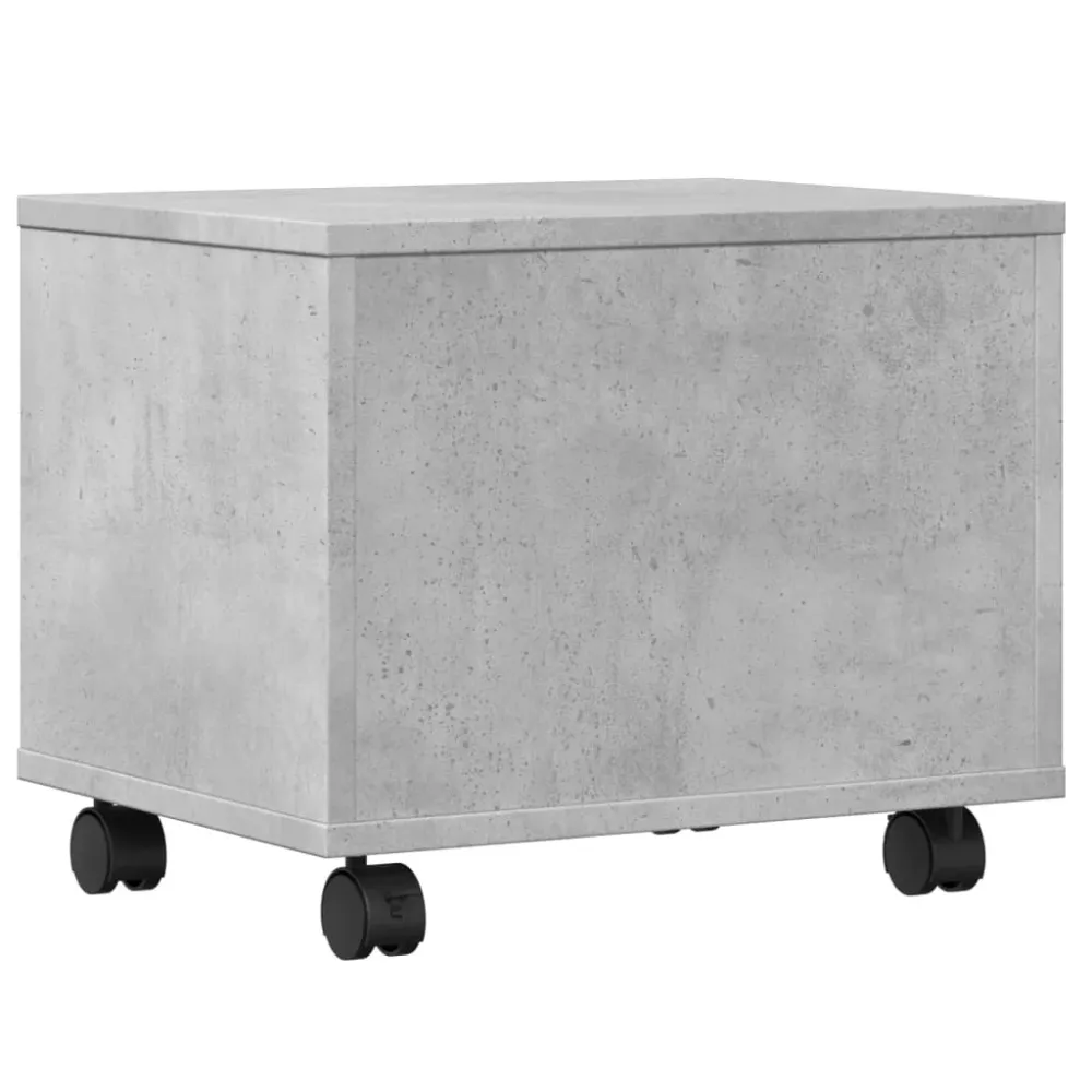 Support d'imprimante table meuble bureau avec roulettes 41 x 32 x 34,5 cm gris 02_0044744