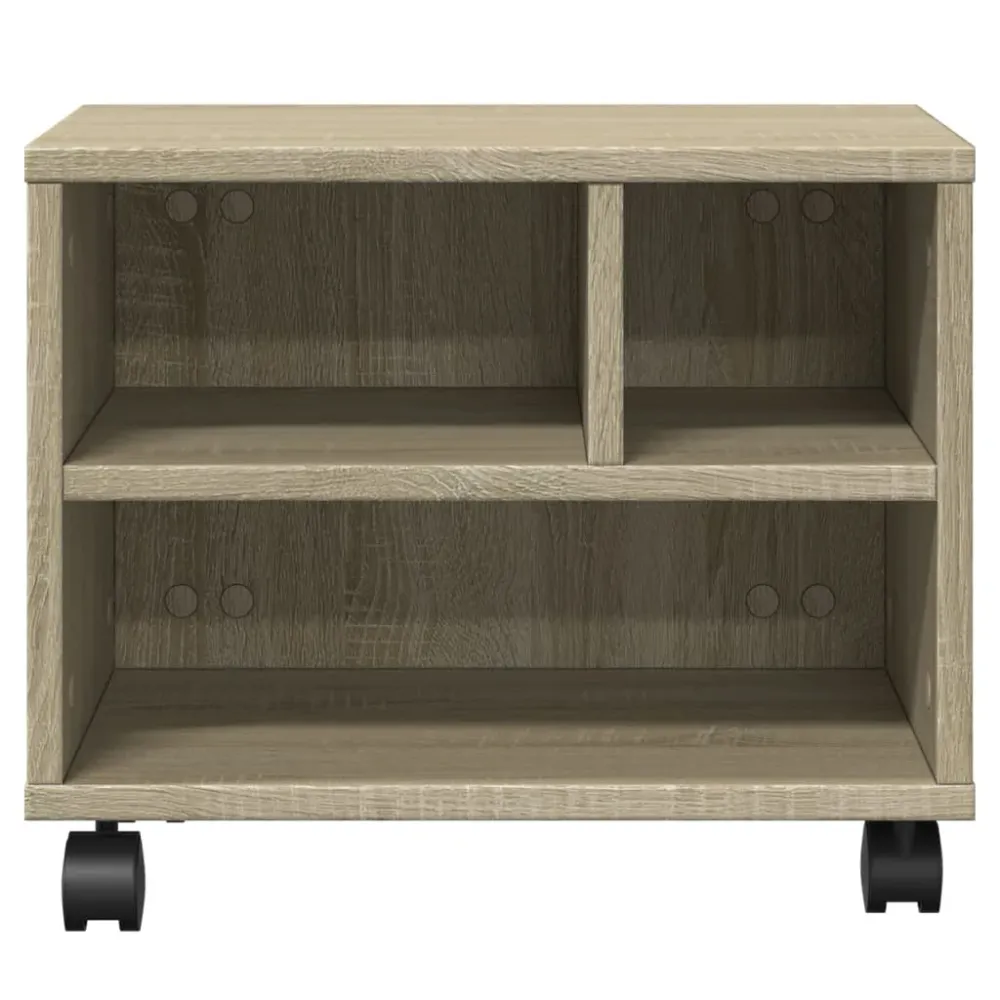 Support d'imprimante table meuble bureau avec roulettes sonoma 41 x 32 x 34,5 cm marron 02_0044766