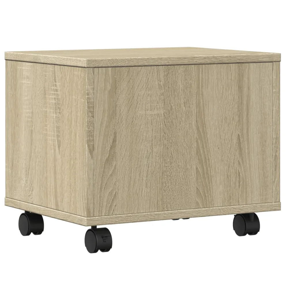 Support d'imprimante table meuble bureau avec roulettes sonoma 41 x 32 x 34,5 cm marron 02_0044766