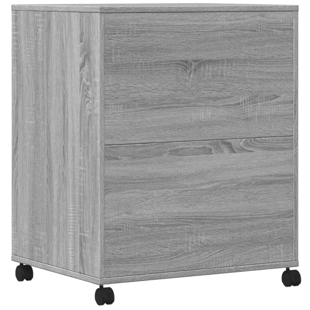 Support d'imprimante table meuble bureau avec roulettes sonoma 60 x 48 x 74 cm gris 02_0044773