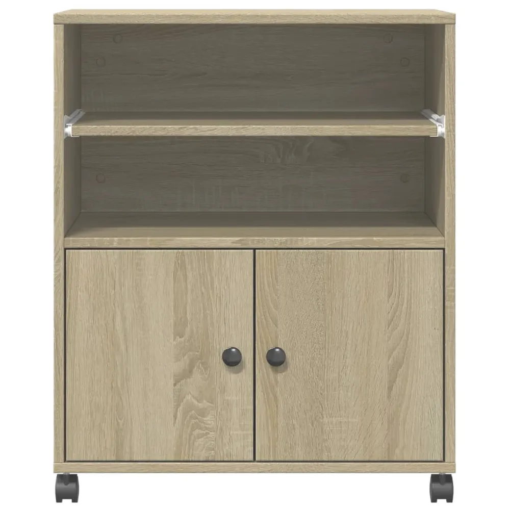 Support d'imprimante table meuble bureau avec roulettes sonoma 60 x 48 x 74 cm marron 02_0044772