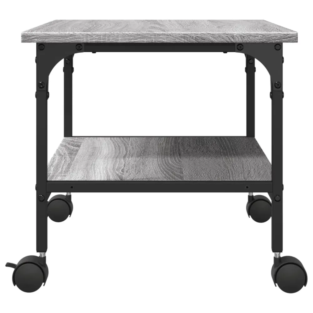 Support d'imprimante table meuble bureau à 2 niveaux sonoma 50 x 40 x 38 cm gris 02_0044800