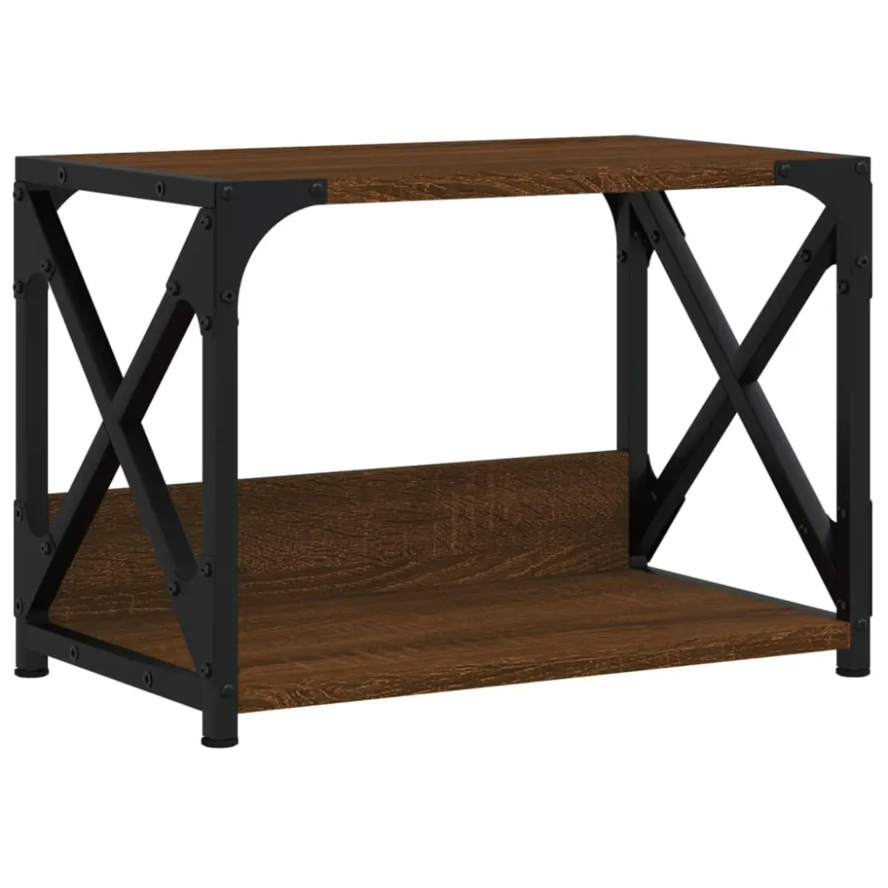 Support d'imprimante table meuble bureau à 2 niveaux 44 x 26 x 31,5 cm marron 02_0044789