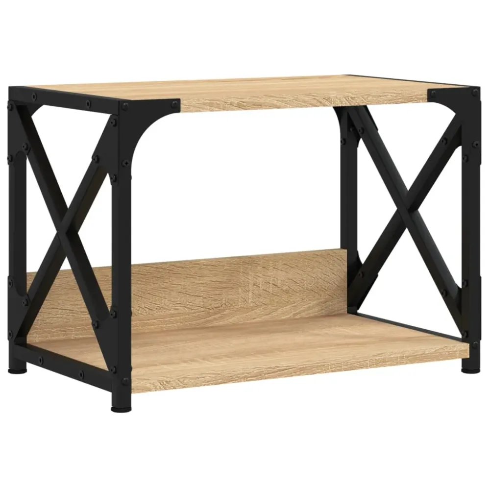 Support d'imprimante table meuble bureau à 2 niveaux sonoma 44 x 26 x 31,5 cm marron 02_0044797
