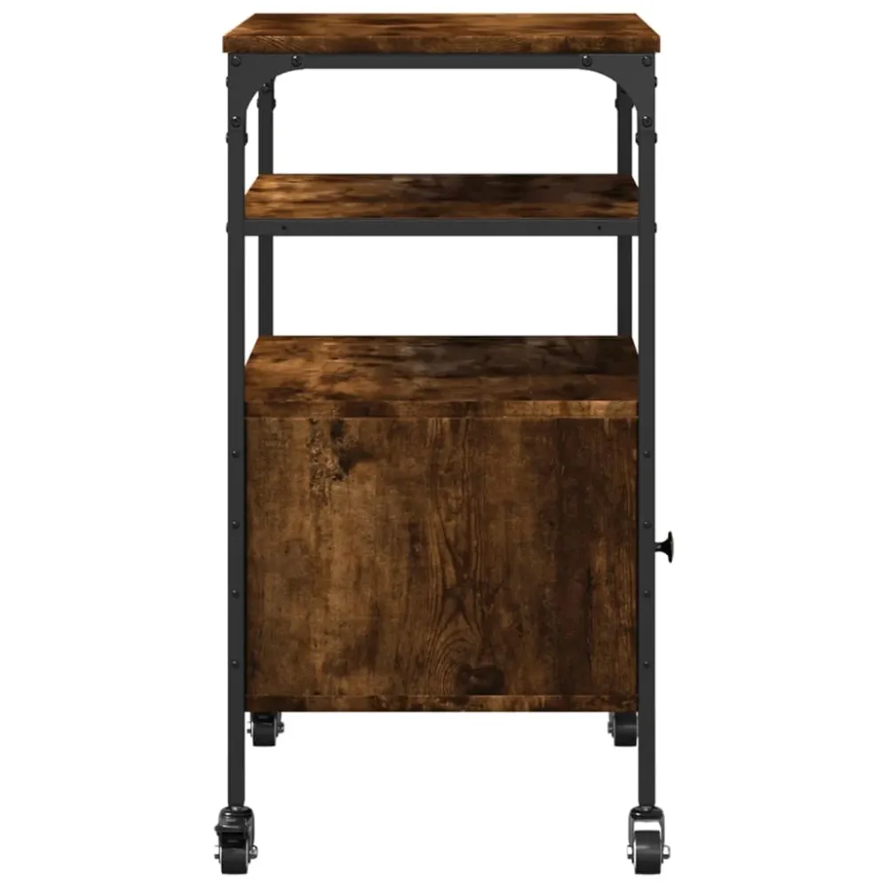 Support d'imprimante table meuble bureau à 3 niveaux 50 x 40 x 76 cm marron 02_0044803