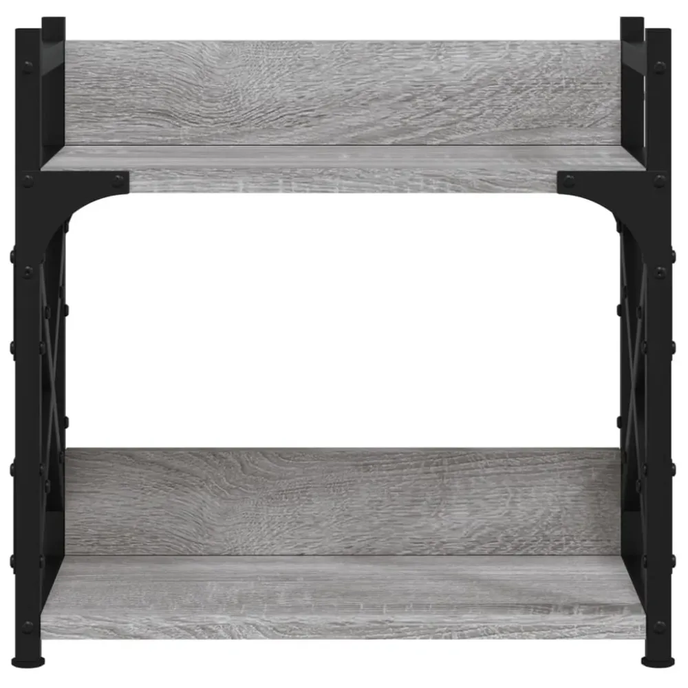 Support d'imprimante table meuble bureau à 2 niveaux sonoma 40 x 20 x 40 cm gris 02_0044794