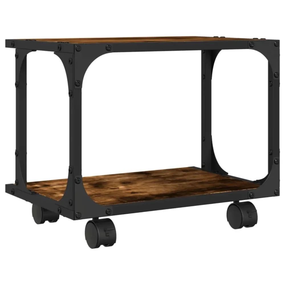 Support d'imprimante table meuble bureau à 2 niveaux 41 x 28 x 33,5 cm marron 02_0044786