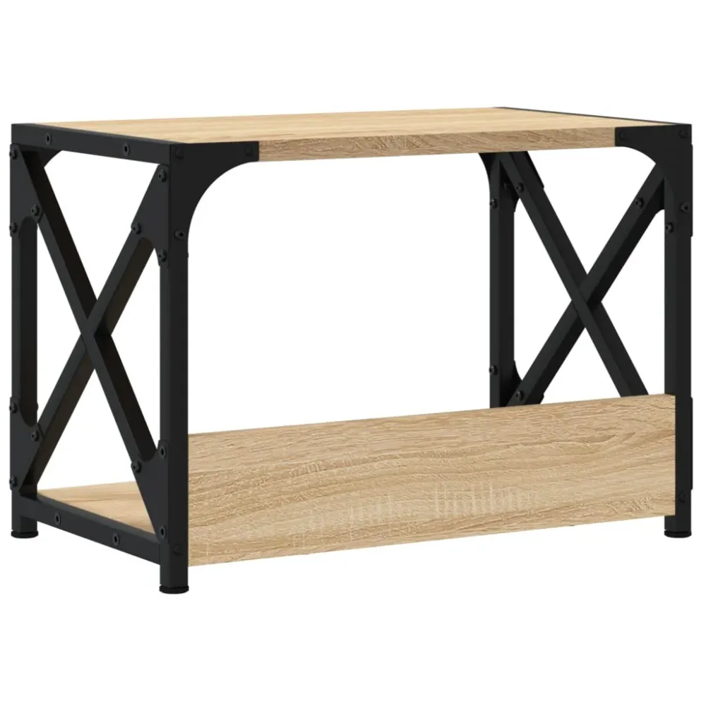 Support d'imprimante table meuble bureau à 2 niveaux sonoma 44 x 26 x 31,5 cm marron 02_0044797