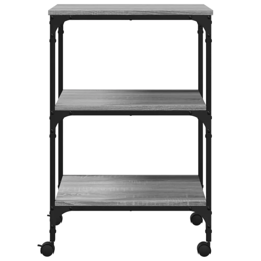 Support d'imprimante table meuble bureau 3 niveaux sonoma 50 x 41 x 75 cm gris 02_0044722