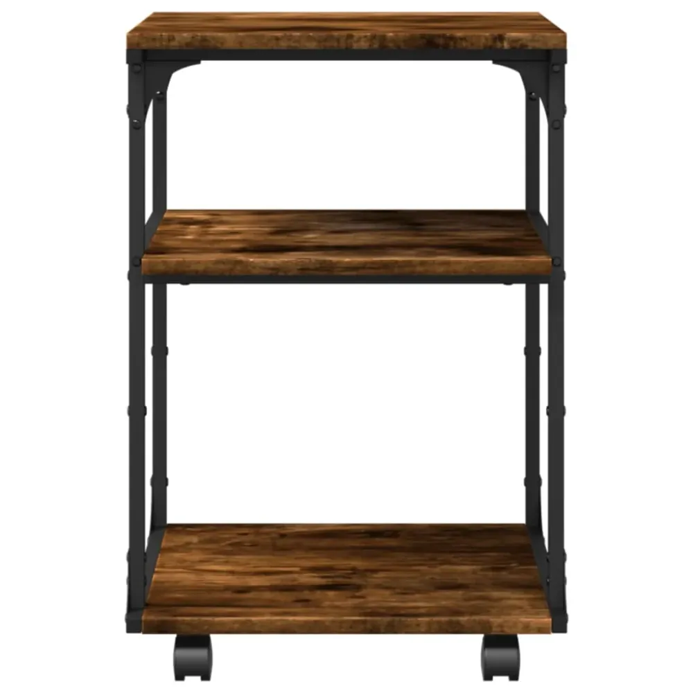 Support d'imprimante table meuble bureau à 3 niveaux 43 x 48 x 64 cm marron 02_0044801