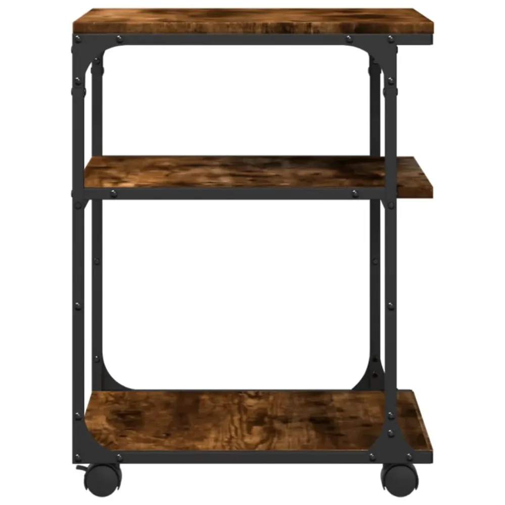 Support d'imprimante table meuble bureau à 3 niveaux 43 x 48 x 64 cm marron 02_0044801