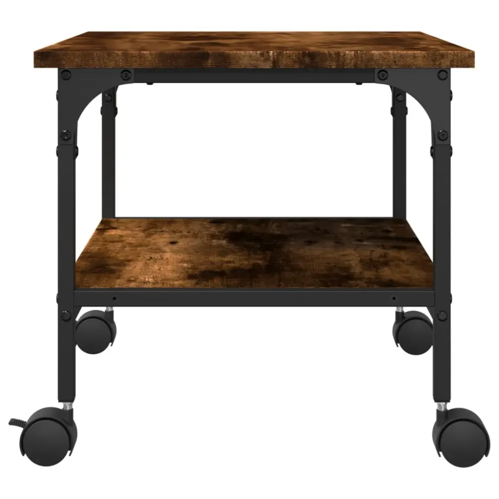 Support d'imprimante table meuble bureau à 2 niveaux 50 x 40 x 38 cm marron 02_0044790