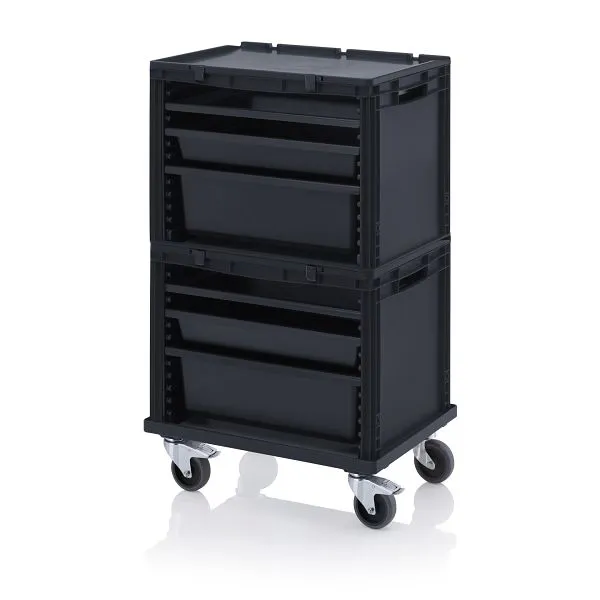 Système complet de bacs à tiroirs Auer ESD 2 x bacs équipés de: 2 x SB.H 2 x W24-t 2 x W84-t 2 x W172-t 1 x SB.RO en versi...