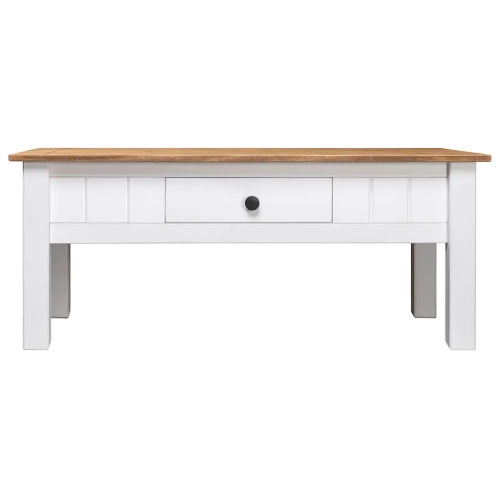 Table basse de salon avec tiroir design traditionnel 100 x 60 x 45 cm bois de pin massif DEC037802