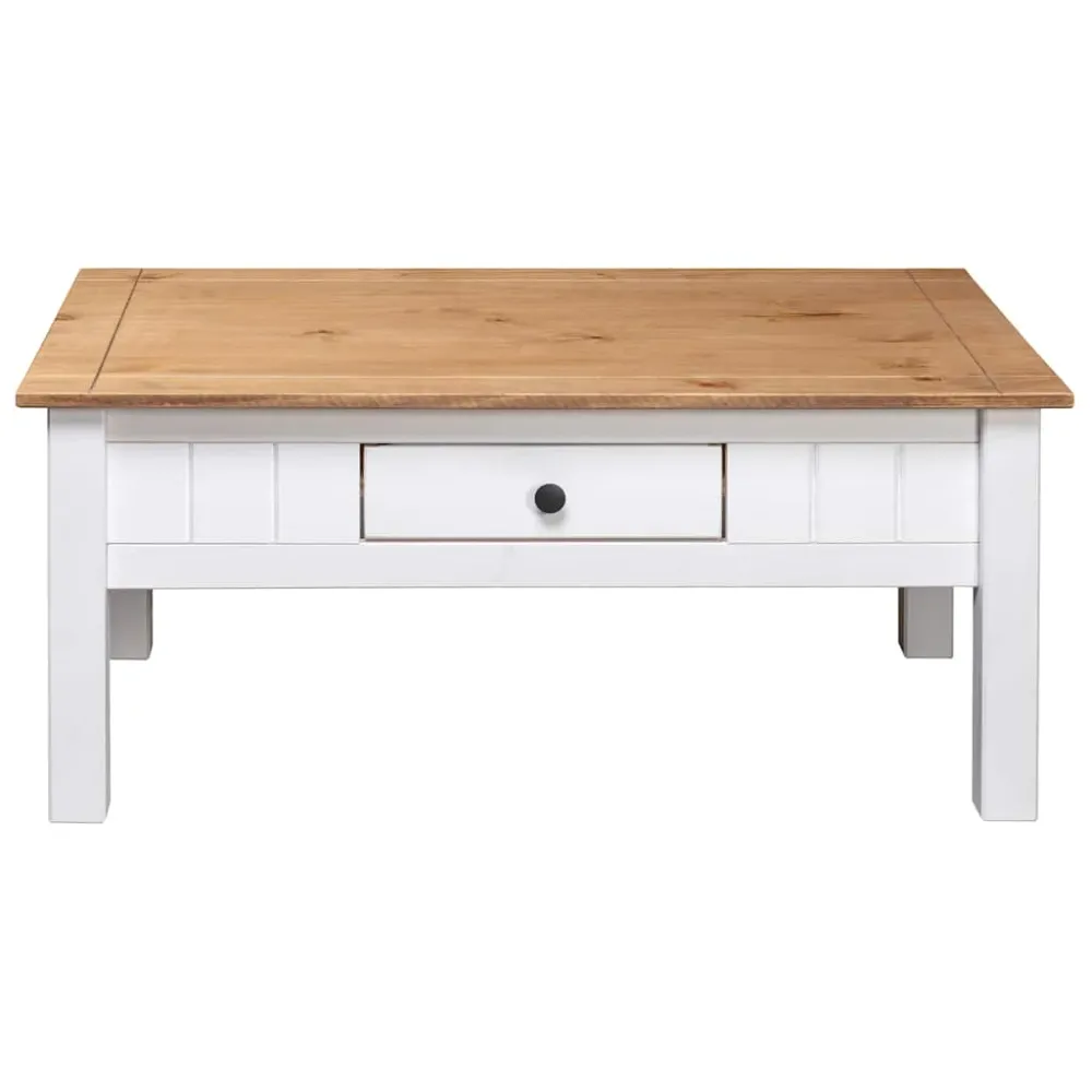 Table basse de salon avec tiroir design traditionnel 100 x 60 x 45 cm bois de pin massif DEC037802