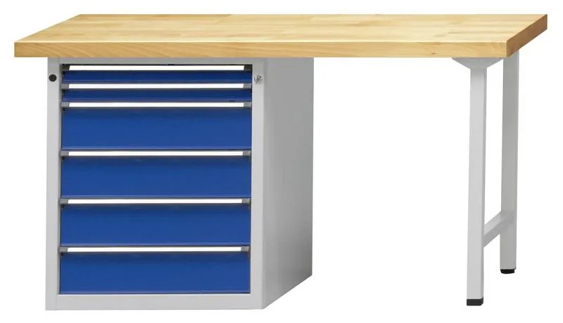 Établi combiné ANKE; 1500x700mm; Élément bas gauche 660x615 mm 6 tiroirs 60 60 150 150 150 150 mm choisir à bas prix