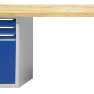 Établi combiné ANKE; 2000x700 mm; RAL 7035/5010; Élément bas gauche 660x615 mm 2 tiroirs 90 mm; 1 porte 540 mm commander à...