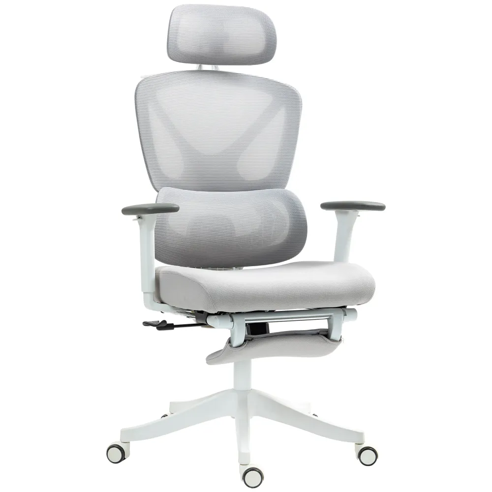 Chaise bureau fauteuil de bureau - hauteur réglable, dossier inclinable, accoudoirs 3D, appui-tête rotatif, soutien lombai...