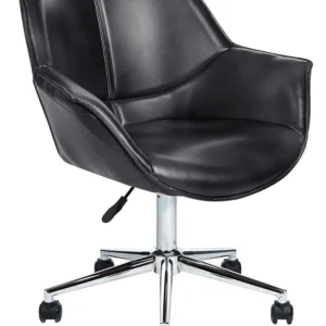 Desk Chair Faux Leather Noir jais NEWDALE | Facile à installer |