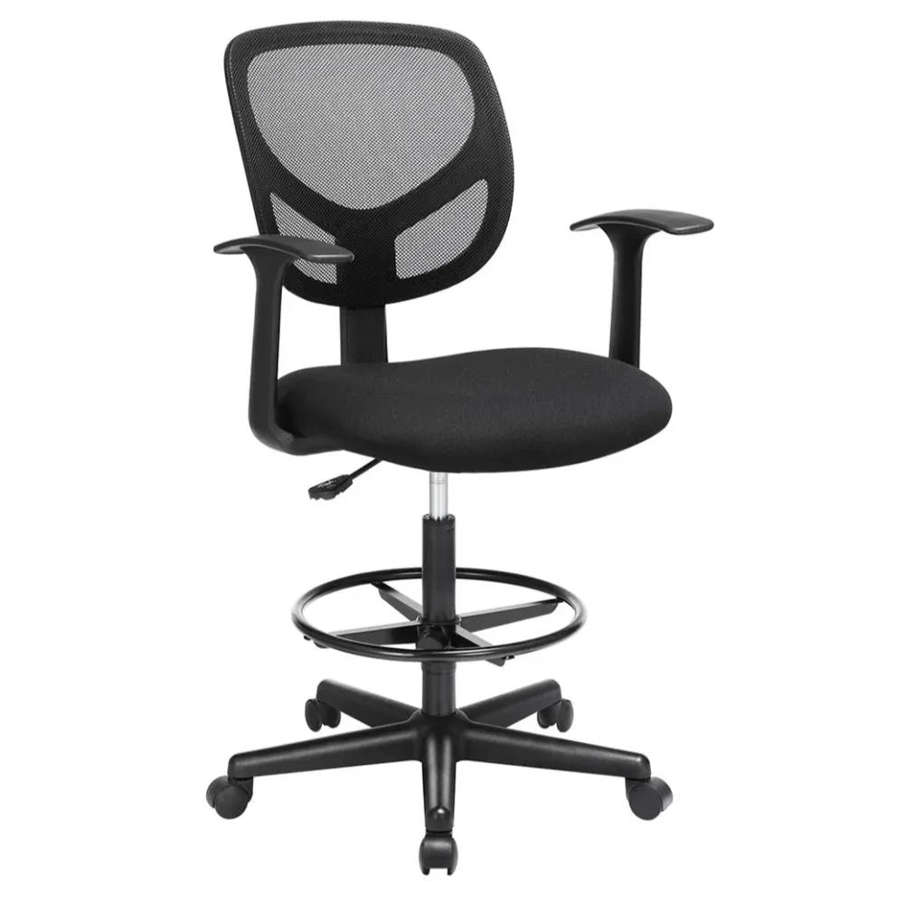 Fauteuil de bureau siège ergonomique tabouret avec repose-pieds réglable en hauteur pivotant sur 360° pour bureau debout n...
